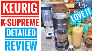 DETAILED REVIEW Keurig KSupreme KCup Coffee Maker How To Make ICED Coffee [upl. by Eniwtna]