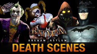 Batman Return to Arkham Asylum  All Game Over Death Scenes [upl. by Rufford560]