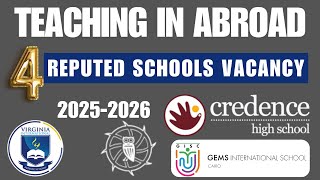 Teaching jobs in Foreign 2025 [upl. by Joab]