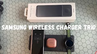 Samsung Wireless Charger Trio  Unboxing and Usage [upl. by Dallis]