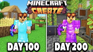 I Survived 200 Days with the Create Mod in Hardcore Minecraft [upl. by Margaretha]