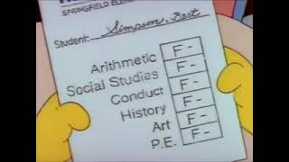 The Simpsons  Mrs Krabappel gives Bart a C average [upl. by Yonina379]