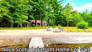 Nova Scotia Waterfront House For Sale  C499k  Private Own Beach  Nova Scotia Lakefront Homes [upl. by Barcellona]