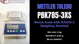 Mettler Toledo PBK7853XS Bench Scale with ICS4251 Weighing Terminal Item  0655N BALANCE [upl. by Nalehp]