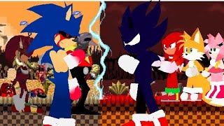 Sonic vs sonicexe  sticknodes animation [upl. by Aicila]