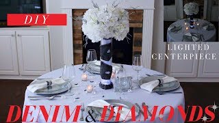 DIY Denim amp Diamonds Party Centerpiece  Denim amp Diamonds Party Decoration Ideas [upl. by Kellia]