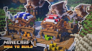 Minecraft How to Build Medieval Docks and Medieval Shop [upl. by Kcirdef]