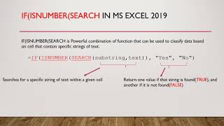 IFISNUMBERSEARCH Combination in ms excel 2019 [upl. by Ecinej]