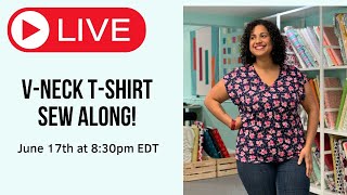 VNeck TShirt Video Course and Sew Along [upl. by Nada]