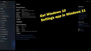 How to get Windows 10 Settings App Back in Windows 11 And Fix The Settings App [upl. by Gwyn]