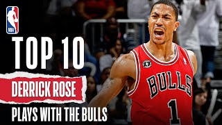 Derrick Roses Top 10 Plays With The Bulls [upl. by Solegnave743]