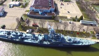 HMCS Haida Battleship Aerial Drone [upl. by Odrahcir152]