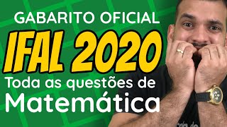 Gabarito IFAL 2020 TÉCNICO INTEGRADO Matemática [upl. by Ahsinaj]