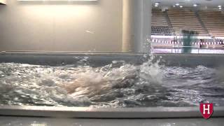 Harvard Mens Swimming Training in an Elite Endless Pool [upl. by Issej]