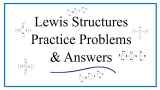 Lewis Dot Structure Practice Problems with answers and explanation [upl. by Fritze]