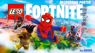 Recreating FORTNITE Chapter 3 Season 1 Poster in LEGO [upl. by Nadeen]