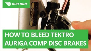 How to Bleed Tektro Auriga Comp Disc Brakes [upl. by Ahsert]