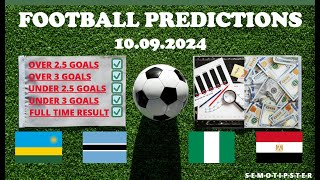 Football Predictions Today 10092024Today Match PredictionFootball Betting TipsSoccer Betting [upl. by Rosdniw267]