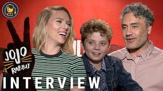 Jojo Rabbit Cast Interviews with Scarlett Johansson Taika Waititi Sam Rockwell and More [upl. by Socrates950]