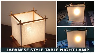 Japanesestyle table lamp  lantern EASY DIY [upl. by Elkcim]