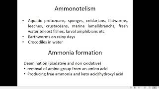 Ammonotelism  Dr Seema Menon [upl. by Fai]