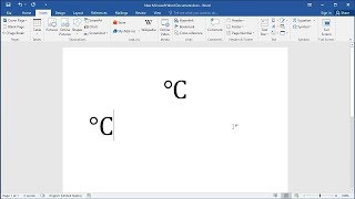 How to type Degrees Celsius symbol in Word [upl. by Ekez925]