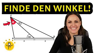 Knifflige Geometrie Aufgabe – Wie groß ist der Winkel [upl. by Ahsemak]