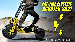 Top 10 Fat Tire Electric Scooters of Today Larger Wheels Grip Better in Dirt [upl. by Eecyac609]