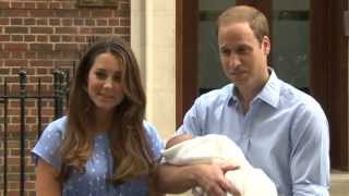 Royal Baby Will and Kate leave hospital with their baby Prince of Cambridge [upl. by Noicpesnoc]