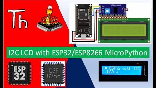 Demo I2C LCD with ESP32 and ESP8266 using MicroPython [upl. by Ainoyek]