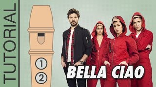 Bella Ciao  Recorder Flute Tutorial  Money Heist [upl. by Ellevel]