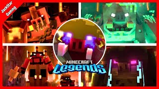 Minecraft Legends  ALL BOSSES  Endings 4K 60FPS [upl. by Monty197]