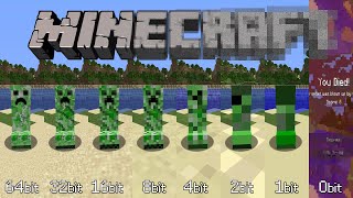 64 bits 32 bits 16 bits 8 bits 4 bits 2 bits 1 bit but its Minecraft [upl. by Laina]