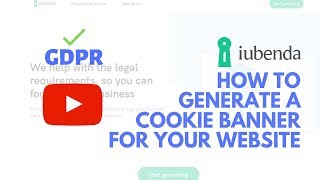 How to generate a Cookie Banner with iubenda [upl. by Flavius]