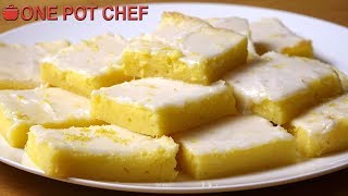 Lemon Cream Cheese Brownies  One Pot Chef [upl. by Eseryt]