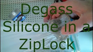 Silicone Mold Making Degassing in a ZipLock bag [upl. by Sheffie]