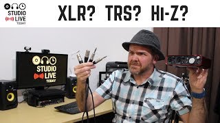 Beginner’s guide to connecting audio cables XLR TRS HiZ [upl. by Heller]