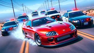 NEW Toyota Supra Mod is the PERFECT Car for Police Chases in BeamNG Drive [upl. by Terrie114]