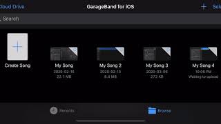 How To SAVE SONGS on GARAGE BAND [upl. by Hammel]