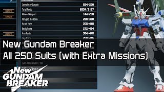 REUPLOAD New Gundam Breaker  All 250 Suits Including Extra Missions [upl. by Demeter689]