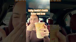 Trying the cookie butter cold brew ☕️ cookiebutter coffee dunkindonuts coffeelover [upl. by Beale]