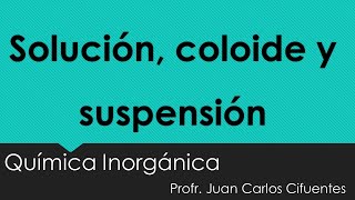 Solución coloide y suspensión [upl. by Reiser]