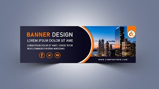 Professional Website Banner Design  Adobe Photoshop Tutorial [upl. by Acinomed]