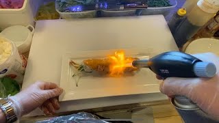 Sushi POV Making a Torched Roll [upl. by Ailegave]