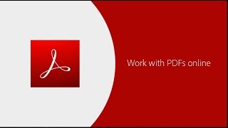 Work with PDFs online  Adobe Acrobat [upl. by Calvina]