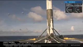 THAICOM8  LAUNCH AND LANDING FALCON 9  ЗАПУСК И ПОСАДКА FALCON 9 [upl. by Apollo]