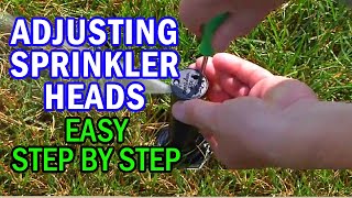 How to Adjust Sprinkler Heads Rainbird Sprinkler Distance amp Rotation Adjustment [upl. by Cartwell]