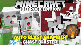 Minecraft Bedrock Automatic Ghast BLAST CHAMBER Block Breaker For Farms MCPE Xbox PC Ps4 [upl. by Koss276]