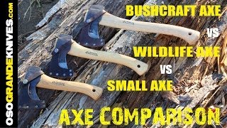 Wetterlings Small Axe vs Wildlife Axe vs Bushcraft Axe  OsoGrandeKnives [upl. by Peoples]