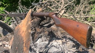 1920’s Antique BSA 22 Air Rifle review and shooting test [upl. by Alitta]